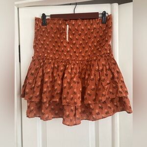 Madewell Mini Skirt Orange Small NWT
